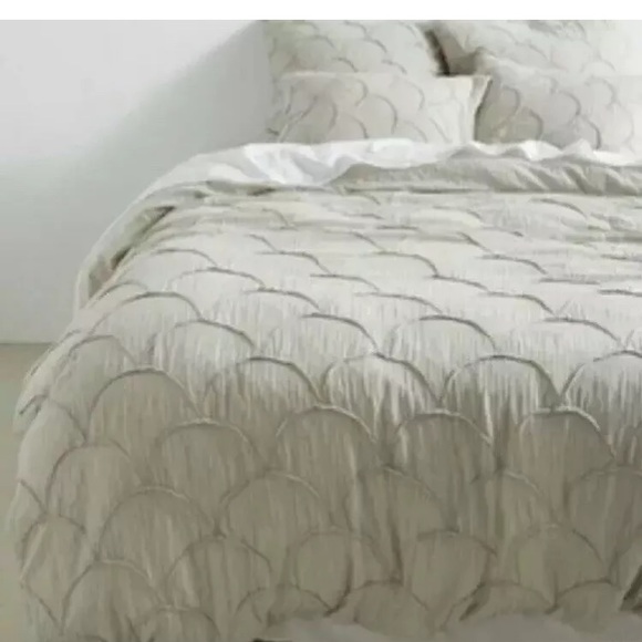 Anthropologie Bedding Textured Riji Queen Duvet Cover Poshmark